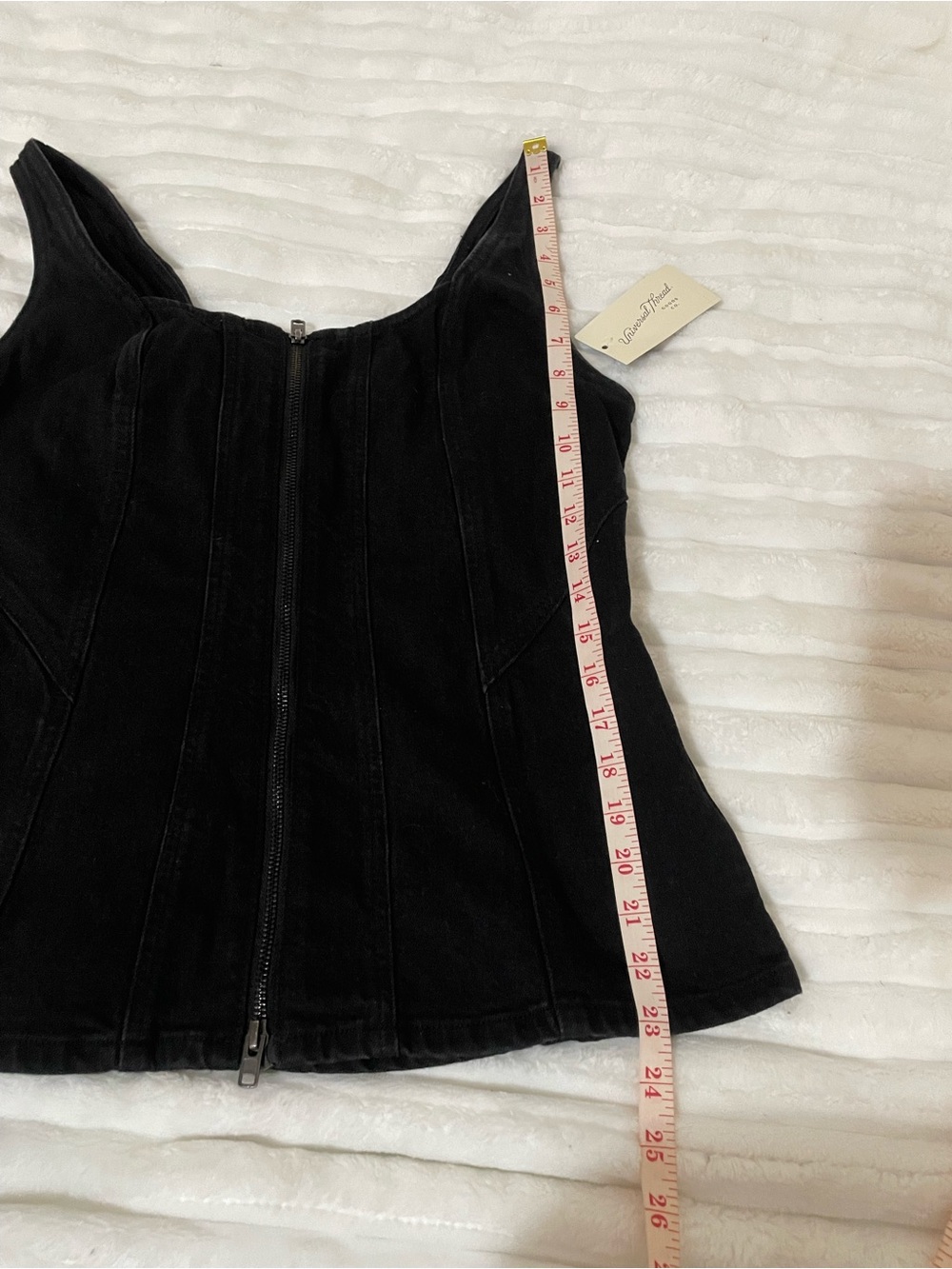 Universal Thread Black Ribbed Zip-Front Tank Top - Picture 9 of 14